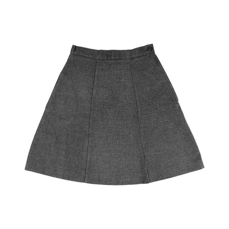 Grey School Skirt 6 Panel