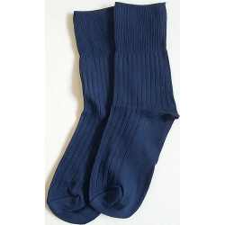 Navy Ankle School Socks