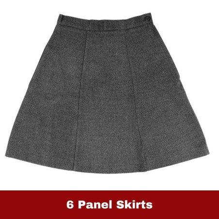 Grey School Skirt 6 Panel