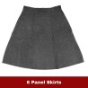 Grey School Skirt 6 Panel