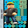Roblox Boy Theme Stationery Marking Labels